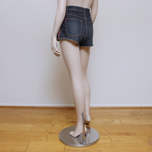 BDG Urban Outfitters High Rise Aztec Cheeky Jean Shorts - Picture 3 of 9